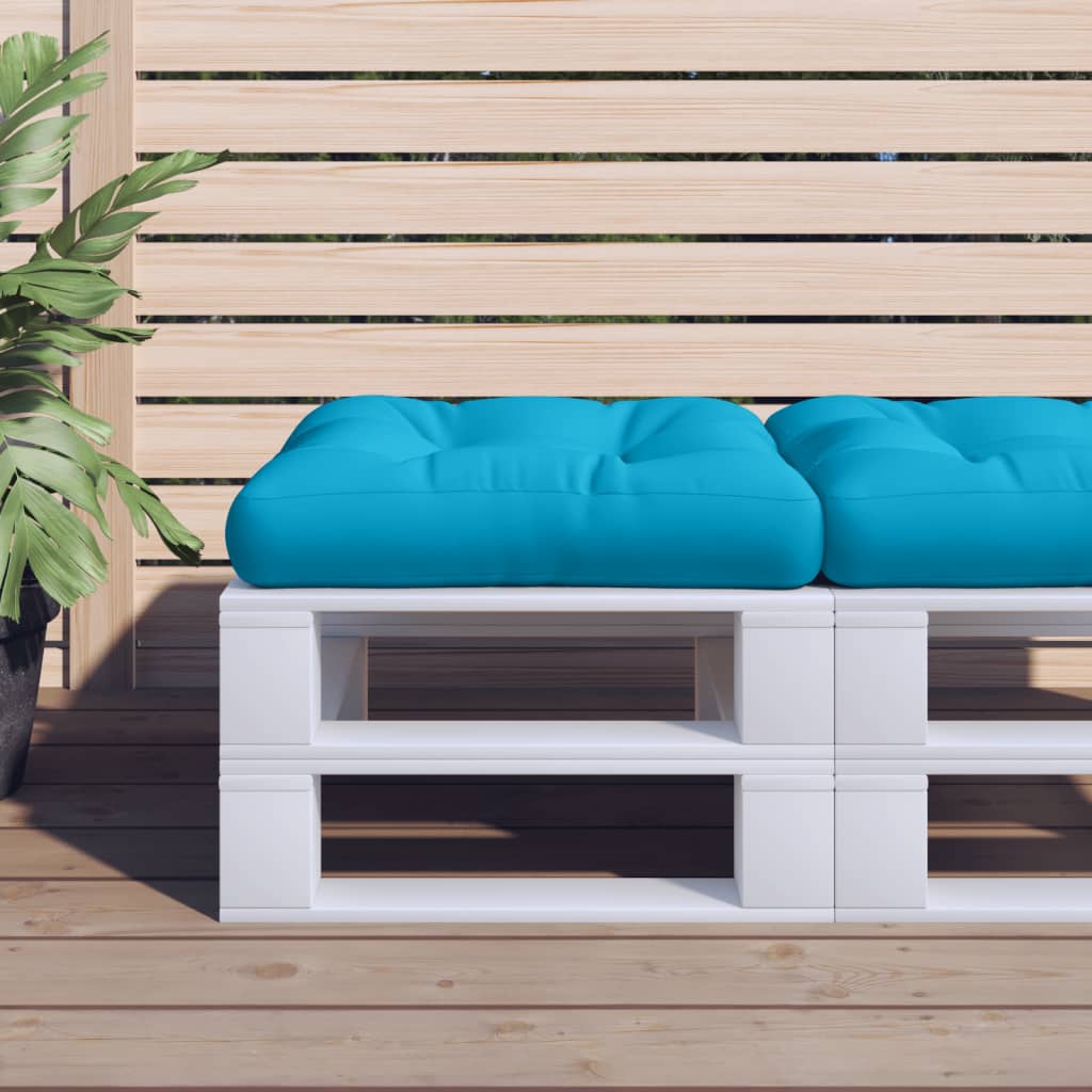 Vidaxl Pallet Cushion 60x60x12 CM tela azul