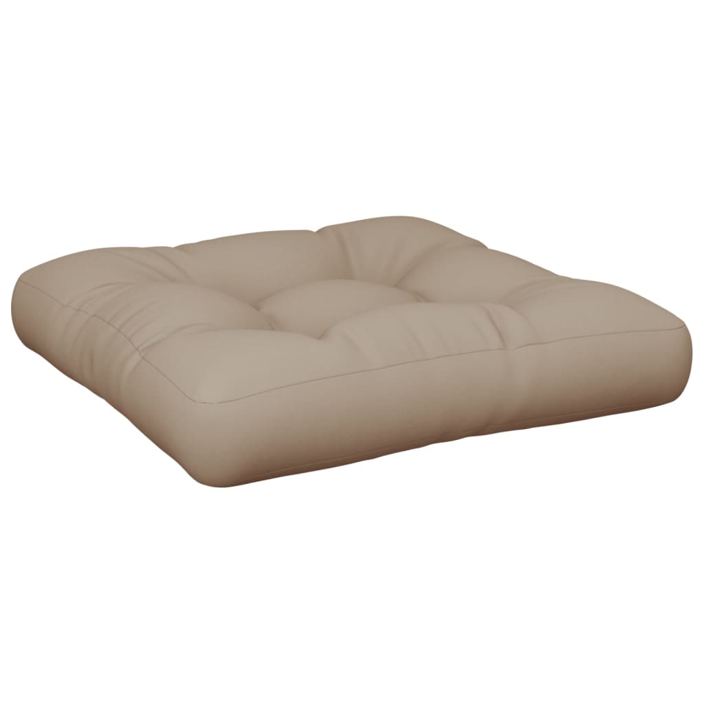 VidaXL coussin palette 60x60x12 cm tissu taupe