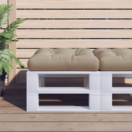 VidaXL coussin palette 60x60x12 cm tissu taupe