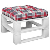 Vidaxx coussin de palette 60x60x12 cm tissu motif losange rouge