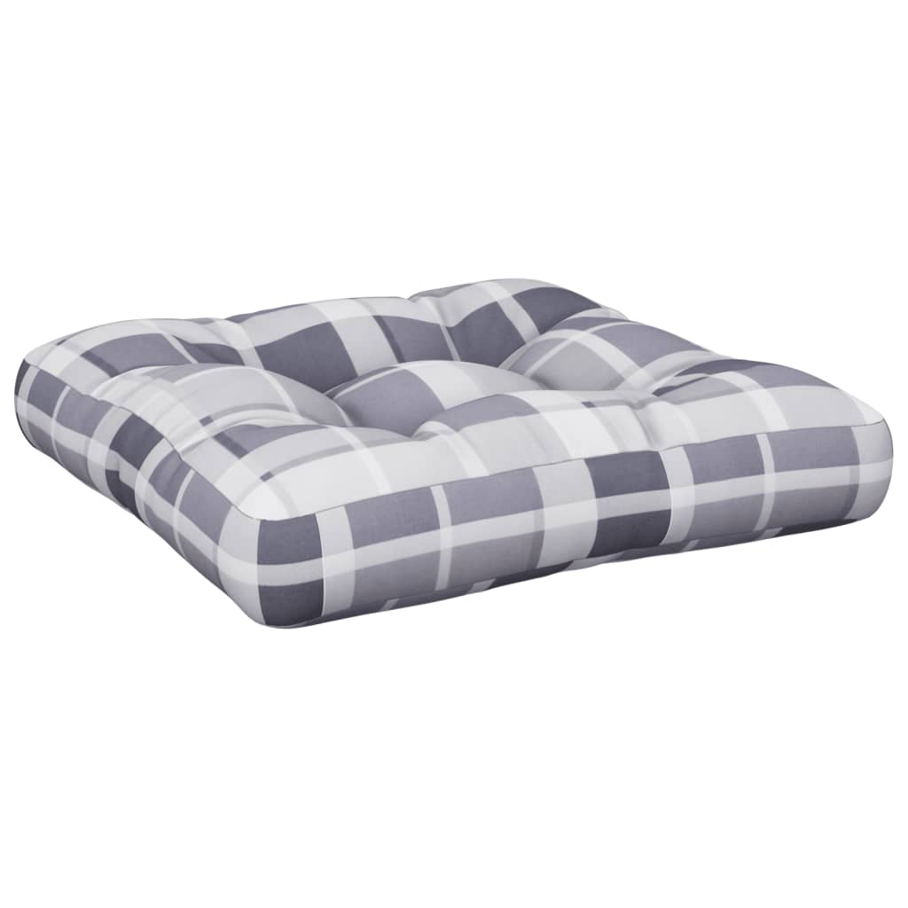 VidaXL coussin de palette 60x60x12 cm tissu motif losange gris