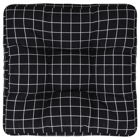 VidaXL coussin de palette motif losange 60x60x12 cm tissu noir