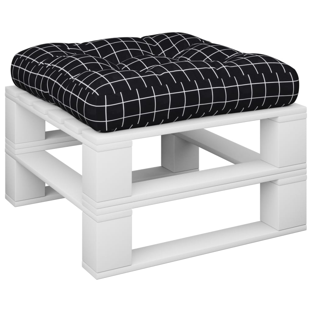 VidaXL coussin de palette motif losange 60x60x12 cm tissu noir