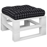 VidaXL coussin de palette motif losange 60x60x12 cm tissu noir