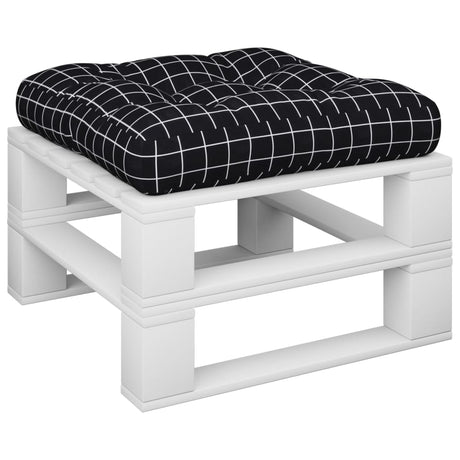 VidaXL coussin de palette motif losange 60x60x12 cm tissu noir