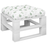 VidaXL coussin palette motif feuille 60x60x12 cm tissu