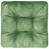 VidaXL coussin palette motif feuille 60x60x12 cm tissu
