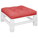 VidaXL coussin de palette 70x70x12 cm tissu rouge