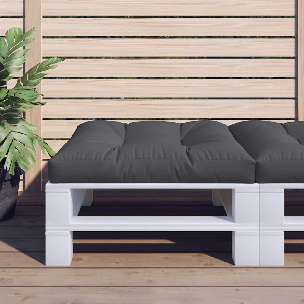 VidaXL coussin de palette 70x70x12 cm tissu noir
