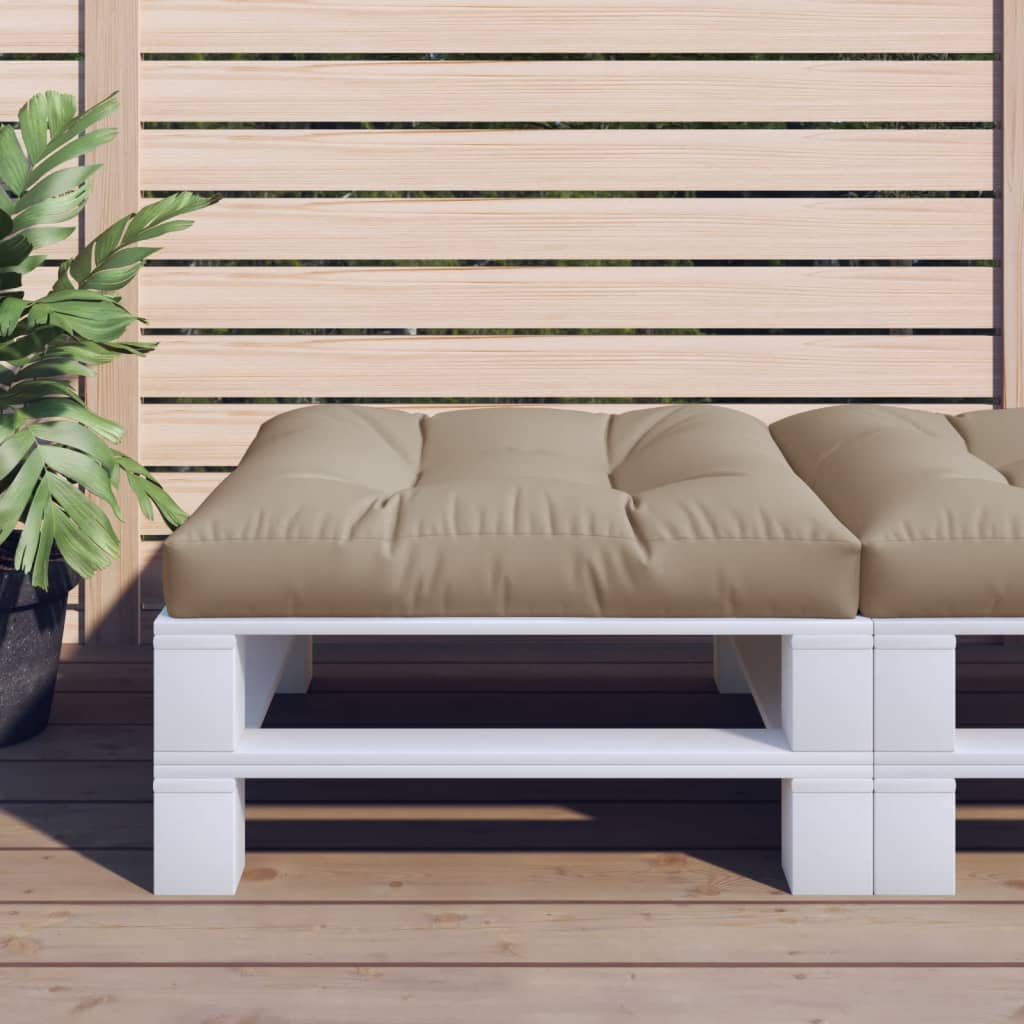 VidaXL Coussin palette 70x70x12 cm tissu taupe