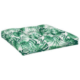 VidaXL Coussin de palette motif feuille 70x70x12 cm