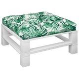 VidaXL Coussin de palette motif feuille 70x70x12 cm