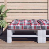 Vidaxx coussin de palette 70x70x12 cm tissu motif losange rouge