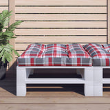 BIDAXL PALLET CUSHION 70x70x12 cm tygdiamönster rött