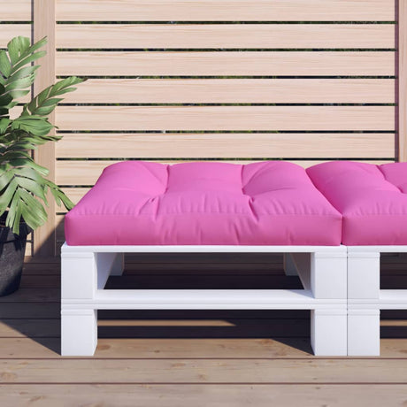 VidaXL Coussin de palette 70x70x12 cm tissu rose