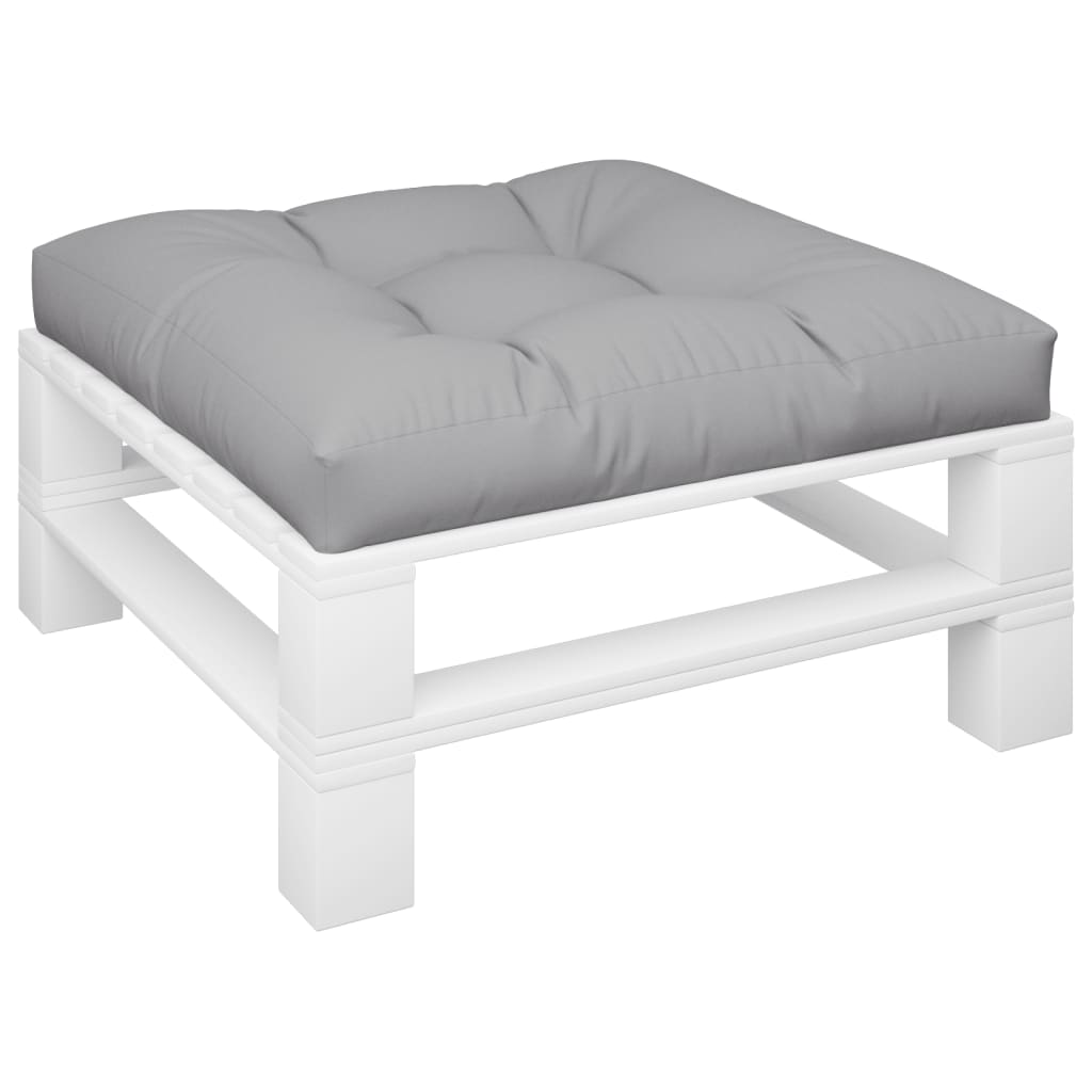 VidaXL coussin de palette 80x80x12 cm tissu gris
