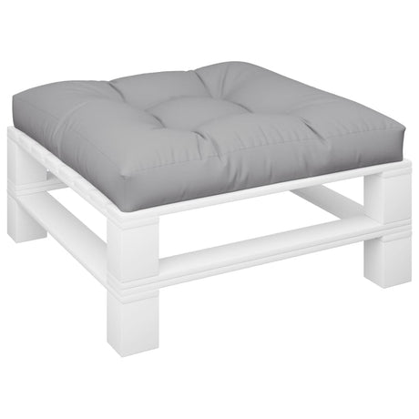 VidaXL coussin de palette 80x80x12 cm tissu gris