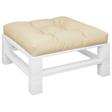 VidaXL Coussin de palette 80x80x12 cm tissu beige
