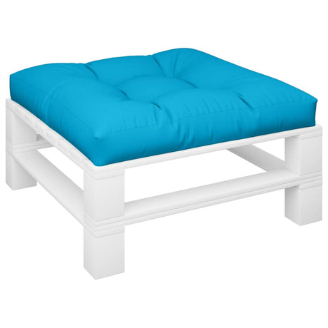 VidaXL coussin de palette 80x80x12 cm tissu bleu