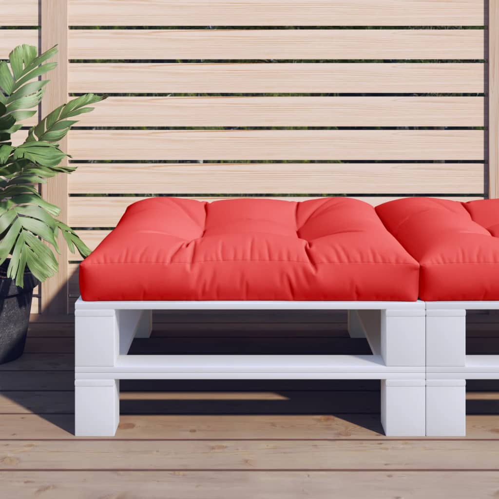 VidaXL coussin de palette 80x80x12 cm tissu rouge