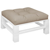 VidaXL coussin palette 80x80x12 cm tissu taupe