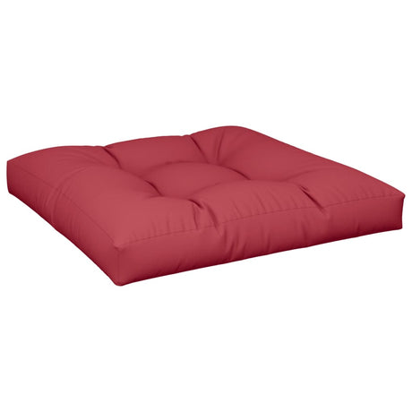 VidaXL coussin de palette 80x80x12 cm tissu rouge vin