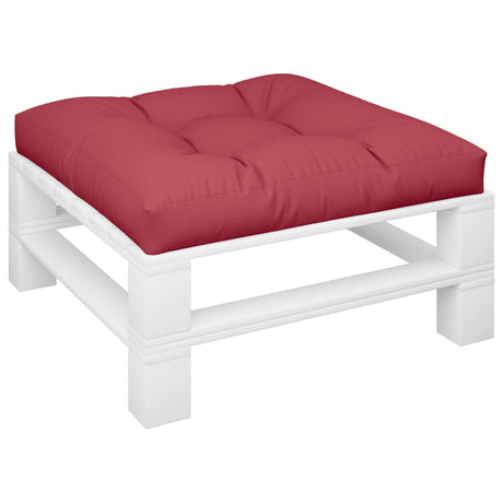 VidaXL coussin de palette 80x80x12 cm tissu rouge vin