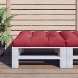 VidaXL coussin de palette 80x80x12 cm tissu rouge vin