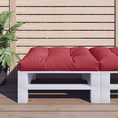 VidaXL coussin de palette 80x80x12 cm tissu rouge vin