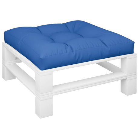 VidaXL coussin palette 80x80x12 cm tissu bleu royal