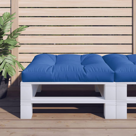 VidaXL coussin palette 80x80x12 cm tissu bleu royal