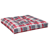 Vidaxx coussin de palette 80x80x12 cm tissu motif losange rouge