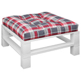 Vidaxx coussin de palette 80x80x12 cm tissu motif losange rouge