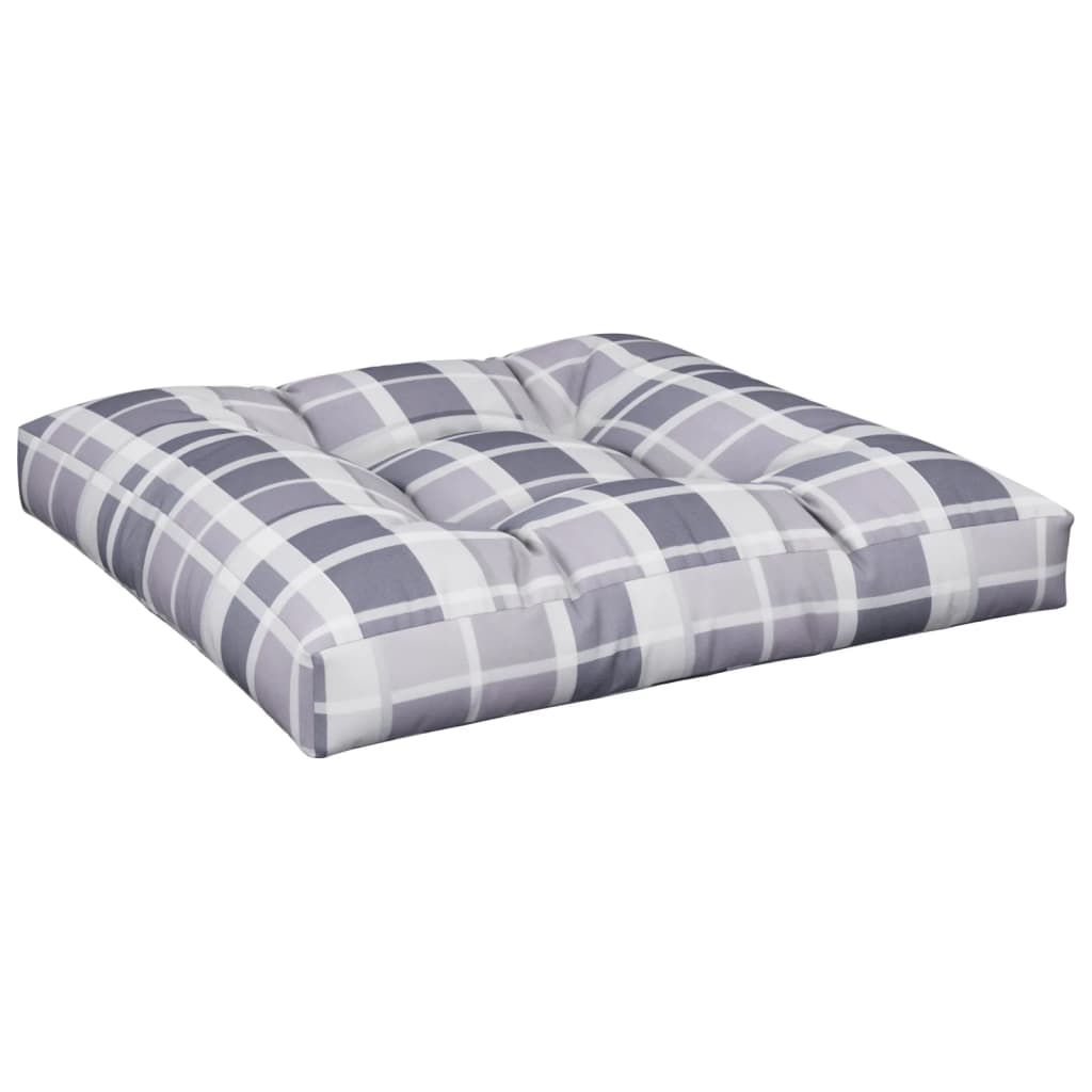 VidaXL coussin de palette 80x80x12 cm tissu motif losange gris