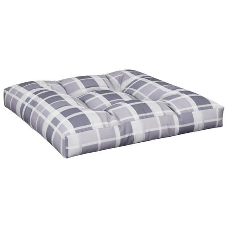 VidaXL coussin de palette 80x80x12 cm tissu motif losange gris