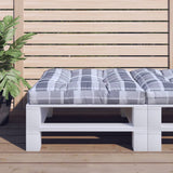 VidaXL coussin de palette 80x80x12 cm tissu motif losange gris