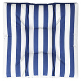 VidaXL Coussin palette rayé 80x80x12 cm tissu bleu et blanc