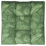 VidaXL coussin de palette motif feuille 80x80x12 cm tissu