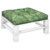 VidaXL coussin de palette motif feuille 80x80x12 cm tissu
