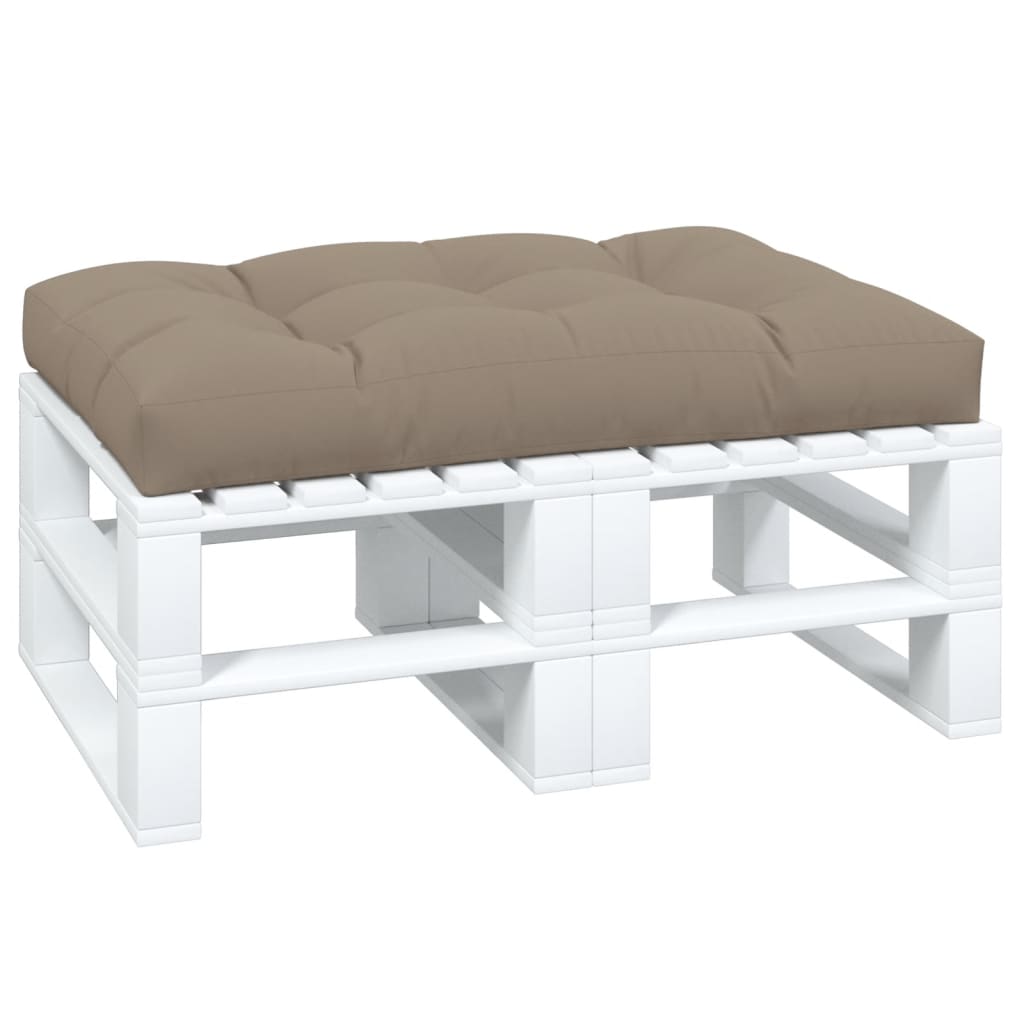 VidaXL coussin palette 120x80x12 cm tissu taupe
