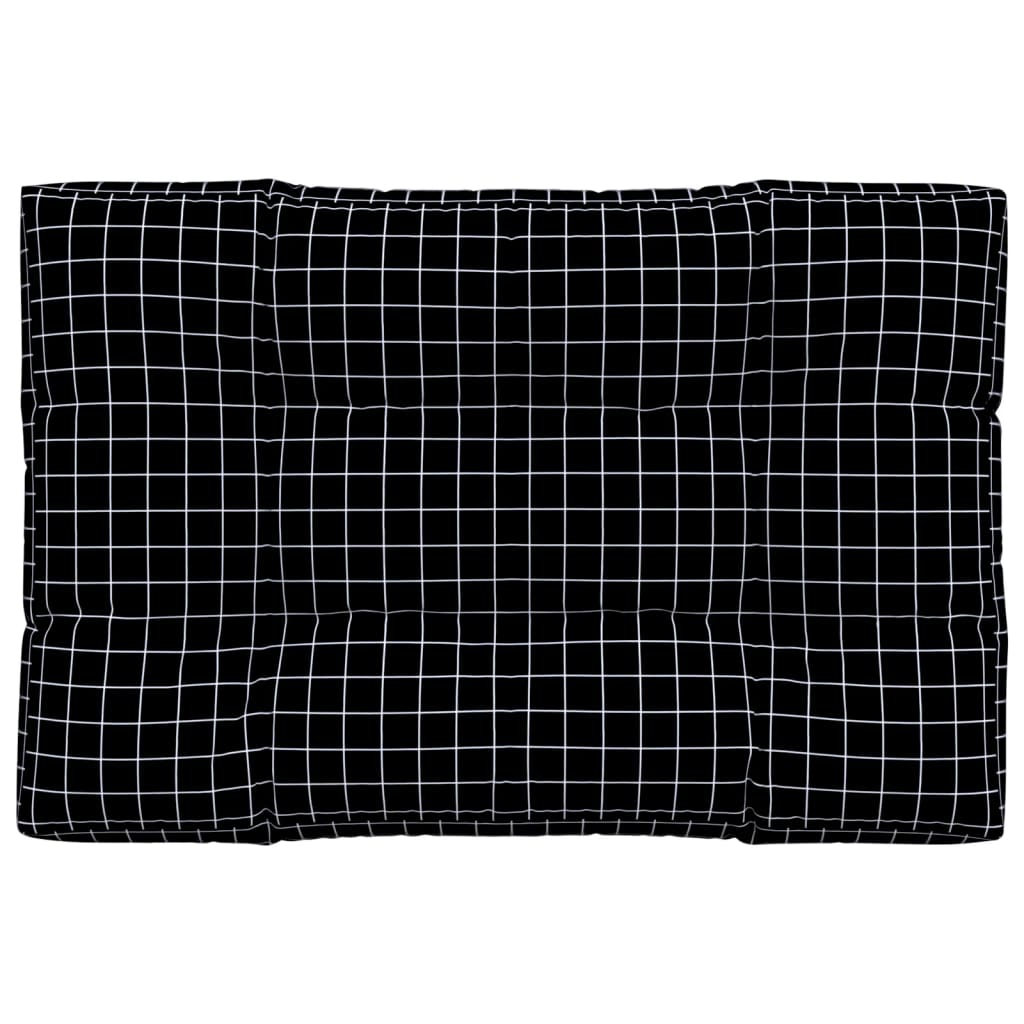 Vidaxx coussin de palette motif losange 120x80x12 cm tissu noir