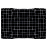 Vidaxx coussin de palette motif losange 120x80x12 cm tissu noir