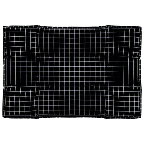 Vidaxx coussin de palette motif losange 120x80x12 cm tissu noir