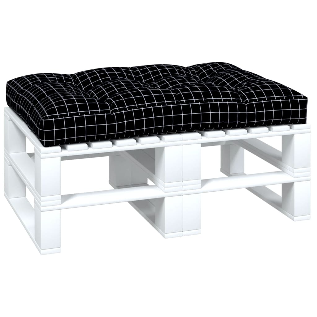 Vidaxx coussin de palette motif losange 120x80x12 cm tissu noir