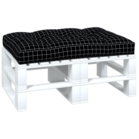 Vidaxx coussin de palette motif losange 120x80x12 cm tissu noir