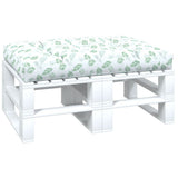 VidaXL coussin de palette motif feuille 120x80x12 cm tissu
