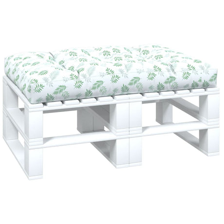 VidaXL coussin de palette motif feuille 120x80x12 cm tissu