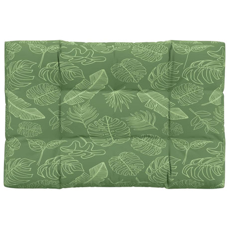 VidaXL coussin de palette motif feuille 120x80x12 cm tissu