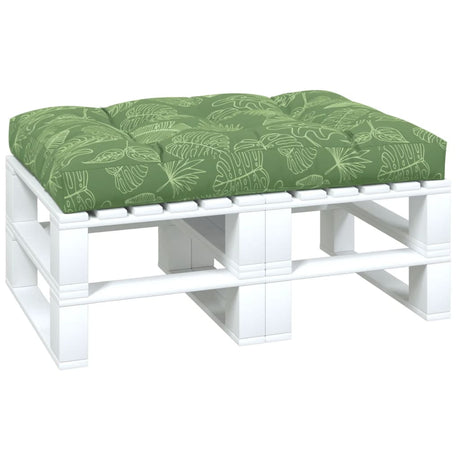 VidaXL coussin de palette motif feuille 120x80x12 cm tissu