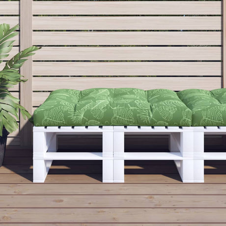 VidaXL coussin de palette motif feuille 120x80x12 cm tissu
